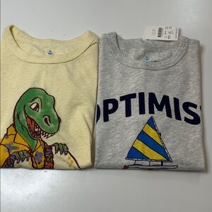 Crewcuts T-shirts size 6 - 7 yrs dinosaur and sail boat